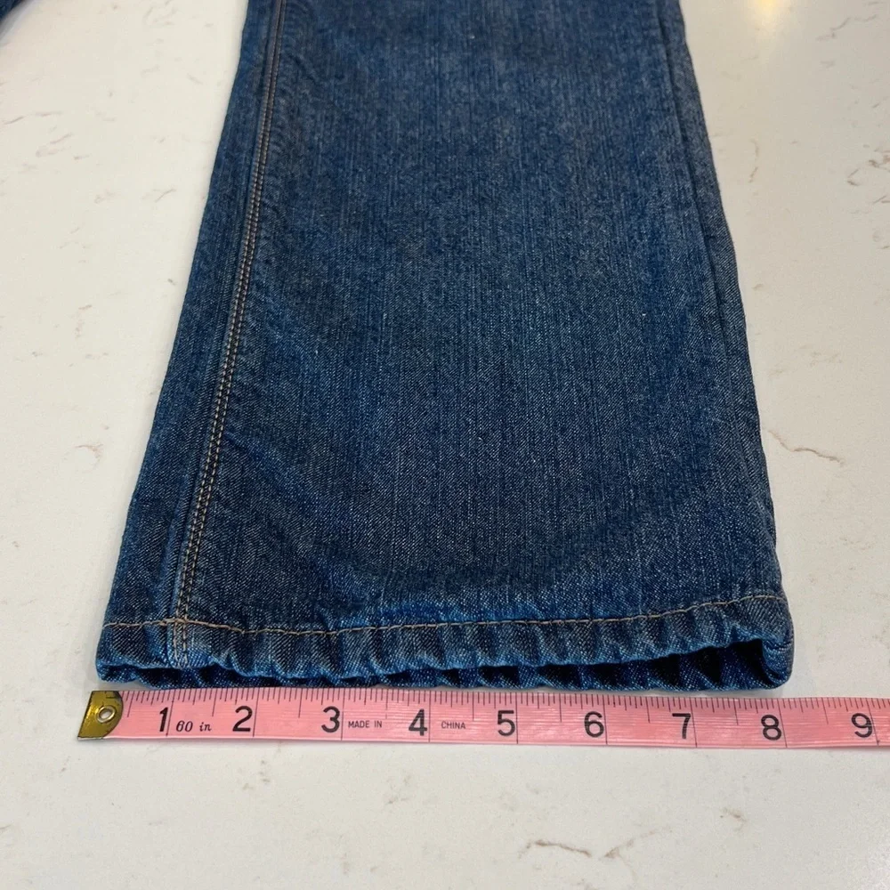 Natural Reflections Plaid Lined Dark Wash Jeans Size 6